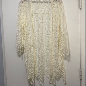 Buttons Lace Kimono